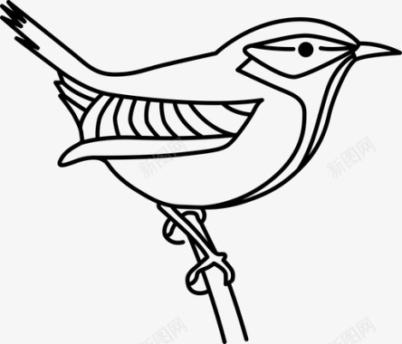 鹪鹩鸟英国图标图标