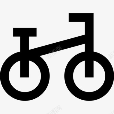 自行车交通工具线性旅行要素图标图标