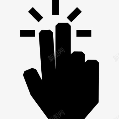 两个手指点击触摸触摸手势图标图标