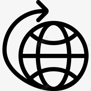 全球配送直线物流图标图标