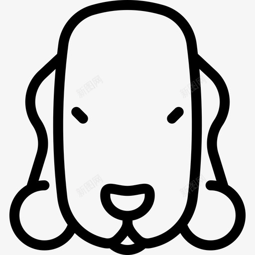 贝灵顿梗犬犬种头直系图标svg_新图网 https://ixintu.com 犬种头 直系 贝灵顿梗犬