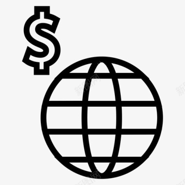 金融地球赞助商图标图标