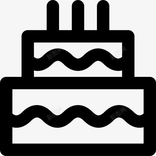 蛋糕食品和烹饪直系图标svg_新图网 https://ixintu.com 直系 蛋糕 食品和烹饪