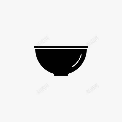 碗容器食物图标svg_新图网 https://ixintu.com 家居用品 容器 碗 米饭 锅 食物