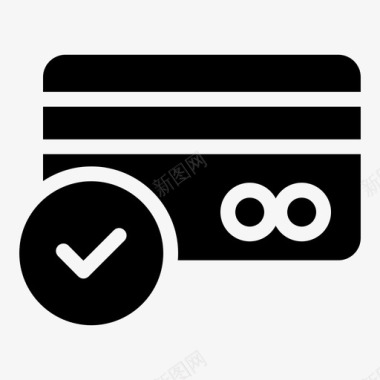 信用卡批准购物图标图标