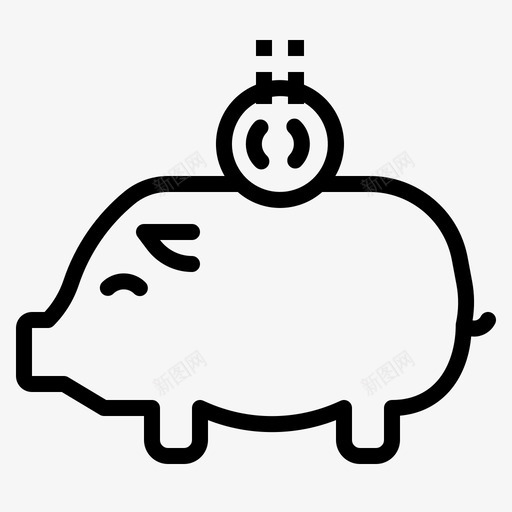 经济银行货币图标svg_新图网 https://ixintu.com 储蓄 小猪 经济 营销概要 货币 银行