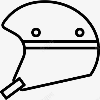 头盔保安滑雪站线路艇图标图标