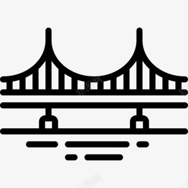 桥梁线性景观1图标图标