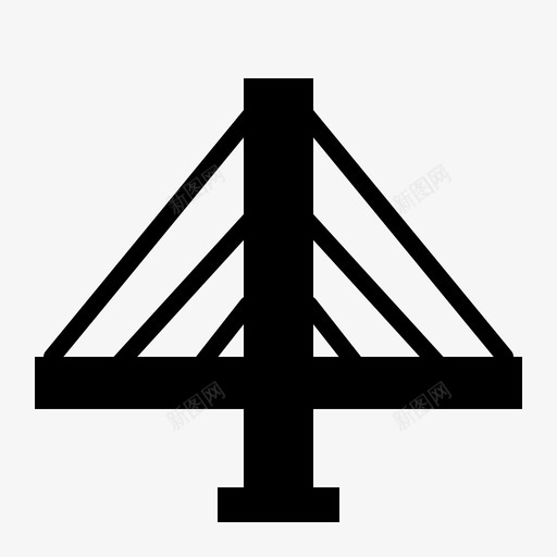 桥位置旅行图标svg_新图网 https://ixintu.com 位置 建筑铭文 旅行 桥