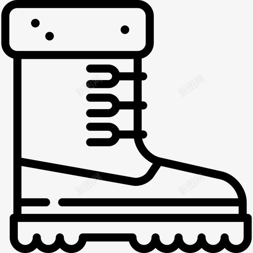雪地靴冬季必备品直线型图标svg_新图网 https://ixintu.com 冬季必备品 直线型 雪地靴
