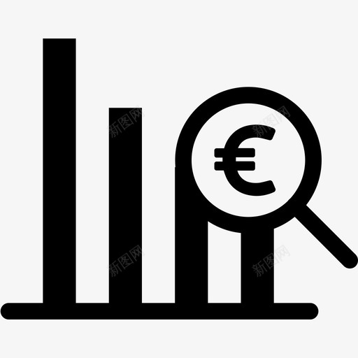 利润图分析欧元图标svg_新图网 https://ixintu.com 分析 分析图 利润 利润图 查找 欧元