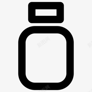瓶子粗体轮廓医疗元素2粗体圆形图标图标