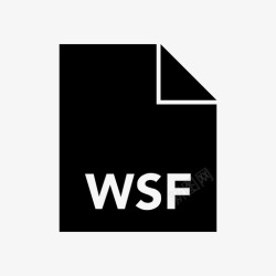 WSF文件格式glyph粗体interface图标高清图片