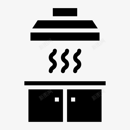 吸油烟机厨房炉灶图标svg_新图网 https://ixintu.com 厨房 厨房工具 吸油烟机 炉灶