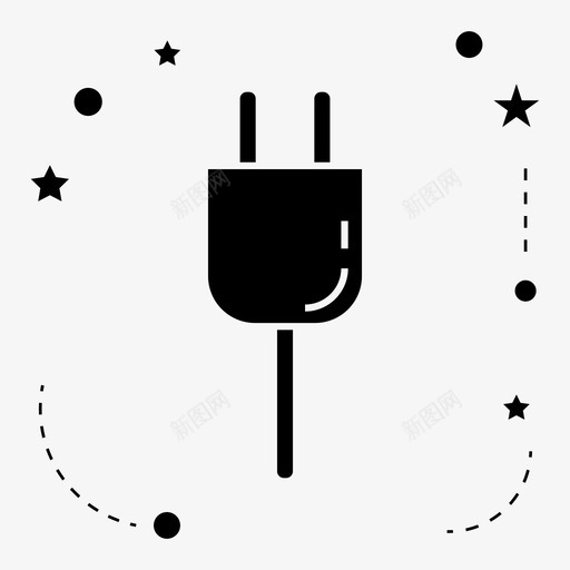 插头充电供电图标svg_新图网 https://ixintu.com 供电 便利设施 充电 插头 电源
