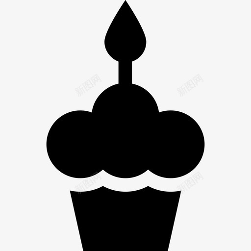 纸杯蛋糕食物生日派对元素系列图标svg_新图网 https://ixintu.com 生日派对元素系列 纸杯蛋糕 食物