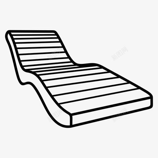 木制甲板躺椅室外图标svg_新图网 https://ixintu.com 室外 木制甲板躺椅