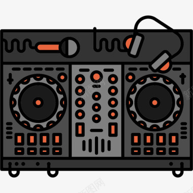 DJ彩色桌面元素图标图标