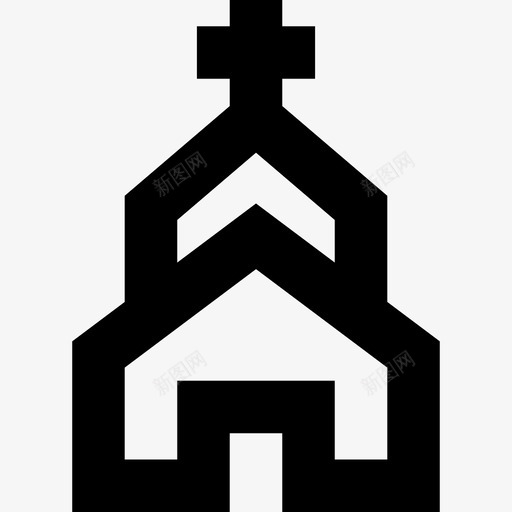 教堂建筑充满旅游元素图标svg_新图网 https://ixintu.com 充满旅游元素 建筑 教堂