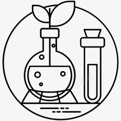 科学研发植物研究生物技术植物学实验图标高清图片