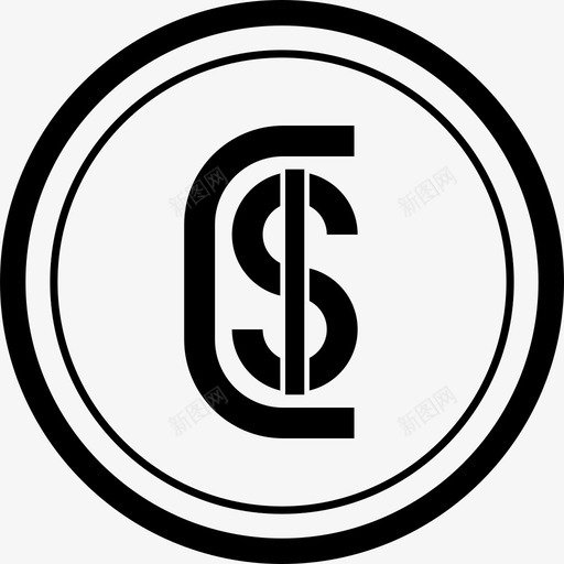加拿大元商业硬币符号图标svg_新图网 https://ixintu.com 加拿大元 商业 硬币符号