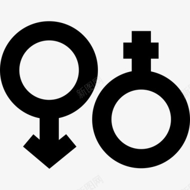 性别象征形状从此幸福图标图标