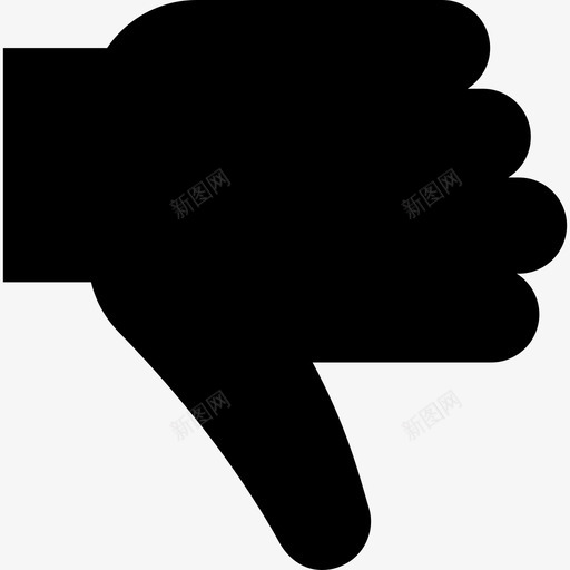 大拇指向下手势投票和问候图标svg_新图网 https://ixintu.com 大拇指向下 手势 投票和问候