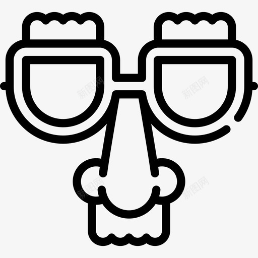 鼻子和眼镜嘉年华线工艺直线图标svg_新图网 https://ixintu.com 嘉年华线工艺 直线 鼻子和眼镜