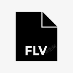 FLV文件格式文件格式glyph粗体flv图标高清图片