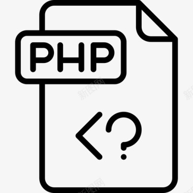PHP文档编程线工艺线性图标图标