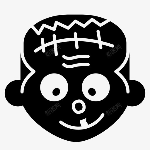 不错的弗兰肯斯坦人物表情图标svg_新图网 https://ixintu.com 万圣节 万圣节人物可爱的怪物 不错的弗兰肯斯坦 人物 怪物 表情