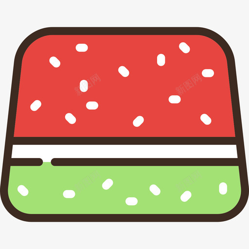西瓜线性糖果和糖果线性颜色图标svg_新图网 https://ixintu.com 线性糖果和糖果 线性颜色 西瓜