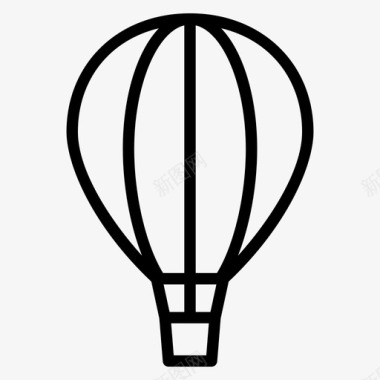 热气球运输运输工具概述图标图标