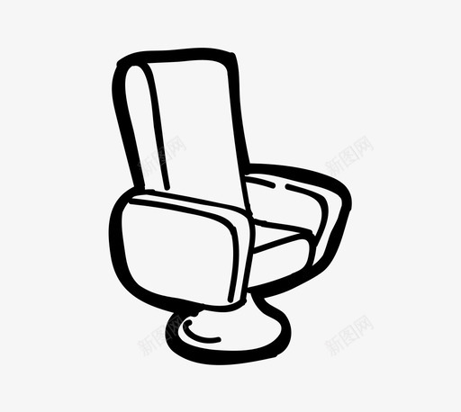 躺椅扶手椅沙发图标svg_新图网 https://ixintu.com 家用手绘 座椅 扶手椅 按摩 放松 沙发 躺椅
