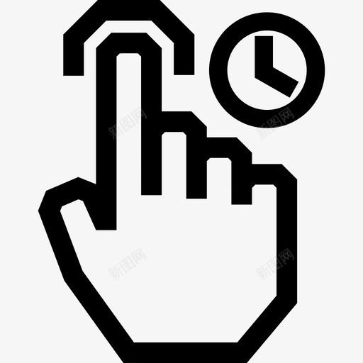 一个手指轻拍并按住触摸触摸手势轮廓图标svg_新图网 https://ixintu.com 一个手指轻拍并按住 触摸 触摸手势轮廓