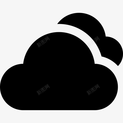 云固体天气要素填充图标svg_新图网 https://ixintu.com 云 固体天气要素 填充