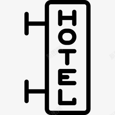 酒店标牌酒店线路工艺直线图标图标