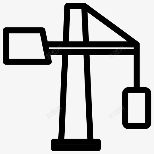 建筑起重机塔式起重机图标svg_新图网 https://ixintu.com 各种尺寸的基本图标 塔式起重机 工作机器 建筑 起重机