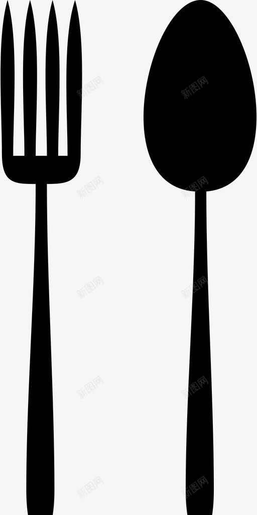 勺子和叉子烹饪店餐厅图标svg_新图网 https://ixintu.com 勺子和叉子 烹饪店 餐具 餐厅