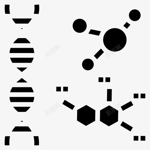 dna生物学基因工程图标svg_新图网 https://ixintu.com dna 医学固体 基因工程 生物学