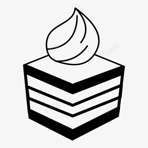 歌剧蛋糕甜点点心图标svg_新图网 https://ixintu.com 歌剧蛋糕 点心 甜点