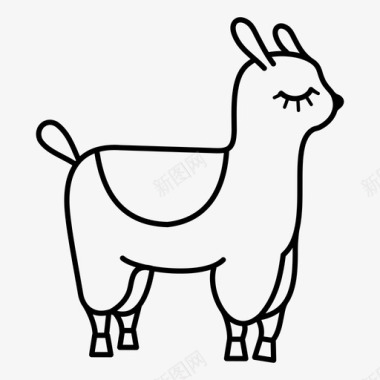 羊驼动物胡联邦拉玛图标图标