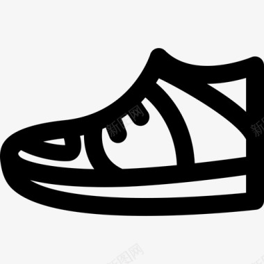 运动鞋时尚线性鞋图标图标