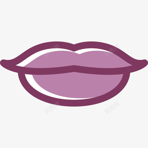 唇部线条美元素图标svg_新图网 https://ixintu.com 唇部 线条美元素