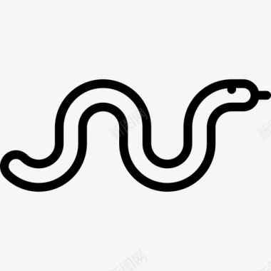 蛇埃及线工艺直线图标图标