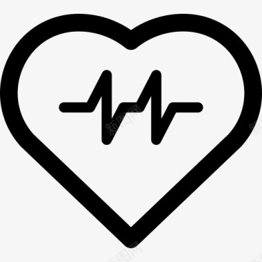 心脏脉搏医学科学和医学图标图标