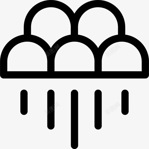 印第安人的雨云天气美国部落的象征图标svg_新图网 https://ixintu.com 印第安人的雨云 天气 美国部落的象征