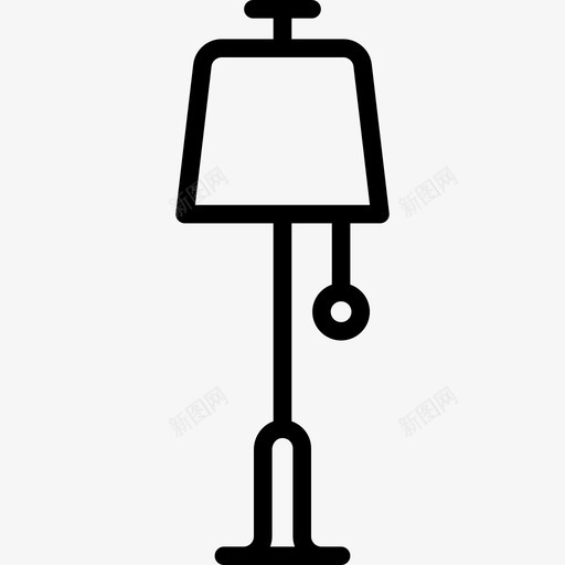 灯具家用元件线性图标svg_新图网 https://ixintu.com 家用元件 灯具 线性