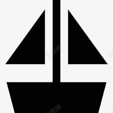 帆船运输工具组装满图标图标