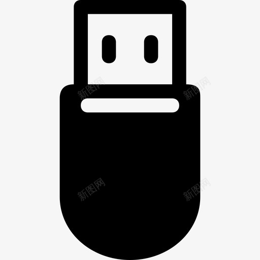 Pendrive大都会实心直线图标svg_新图网 https://ixintu.com Pendrive 大都会实心直线